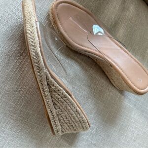 SHEIN wedge sandals with clear strap (38)